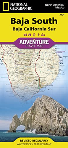Baja California South: National Geographic Adventure Map: Baja California Sur Mexico. GPS Compatible. Full UTM Grid